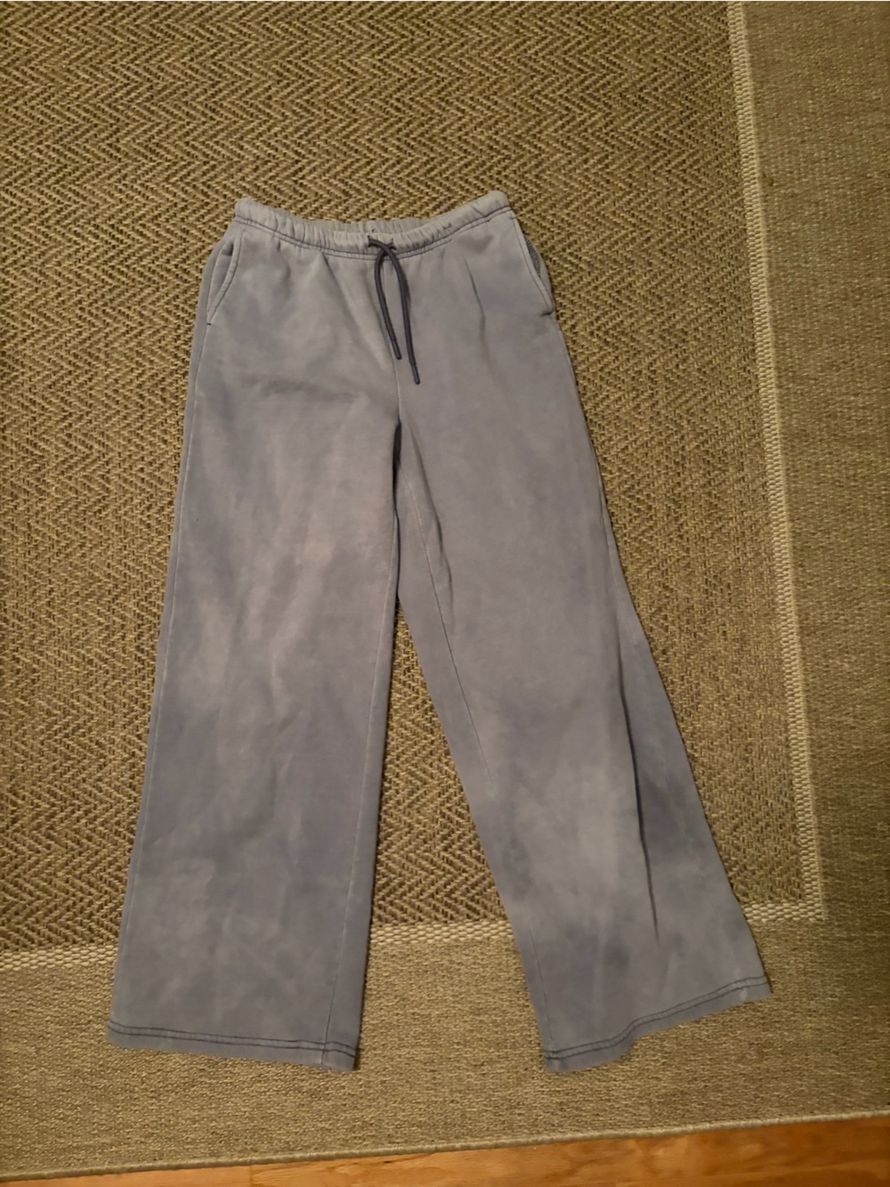 Women's Wide-Leg Sweatpants in Dusty Blue
